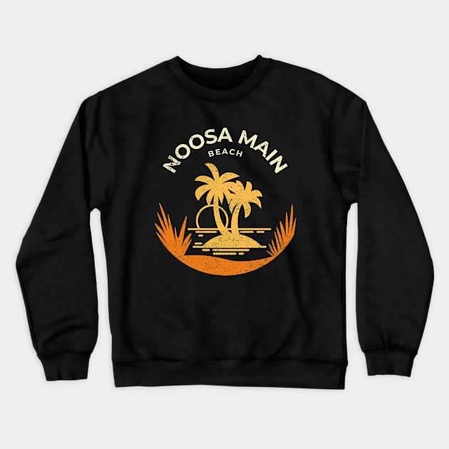 Noosa Main Beach Queensland Australia Vacation Resort Vintage Crewneck Sweatshirt by Inspire Enclave